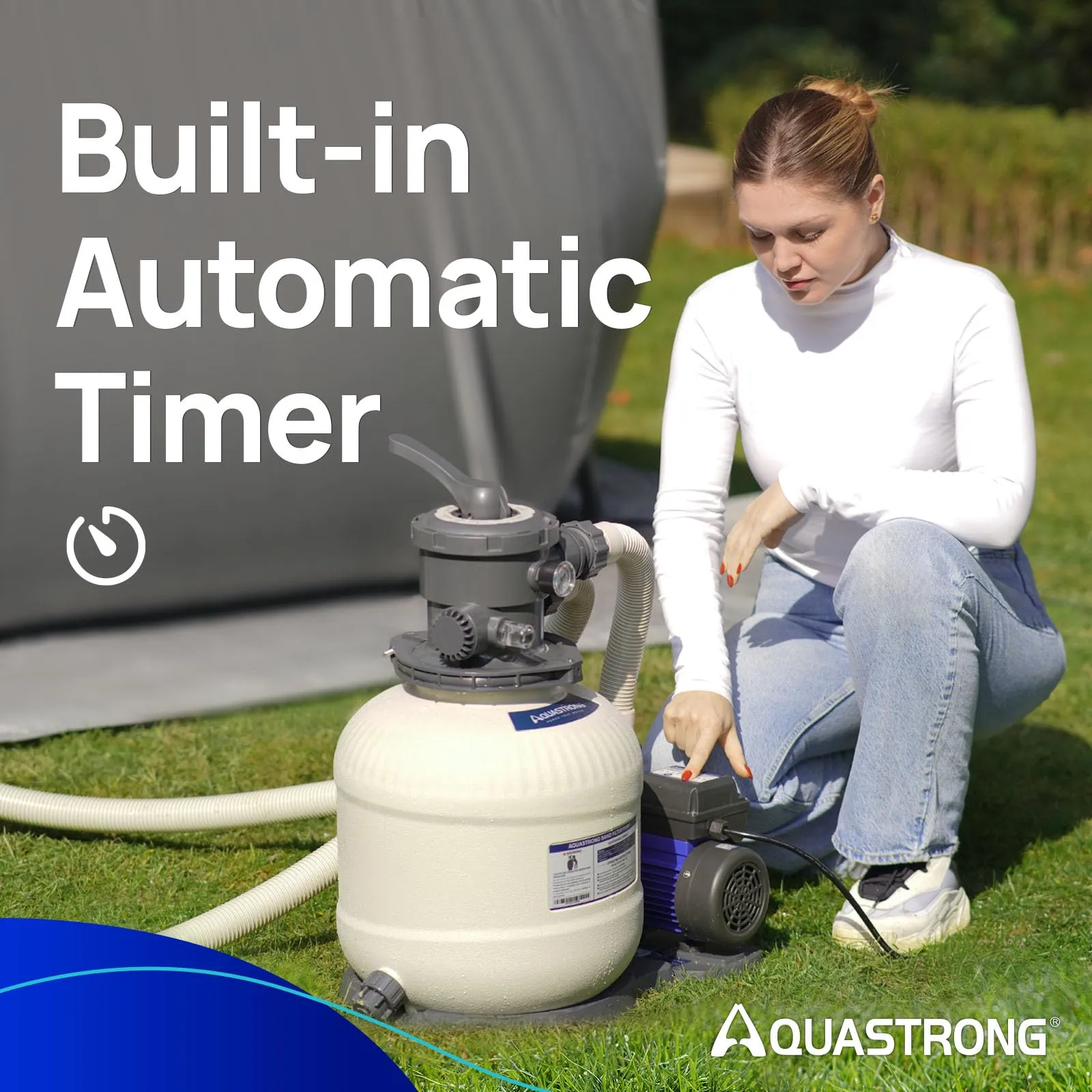 SFPV140T 2/3 HP Sand Filter Pump 3000GPH with Timer 14in Up to 13000GAL