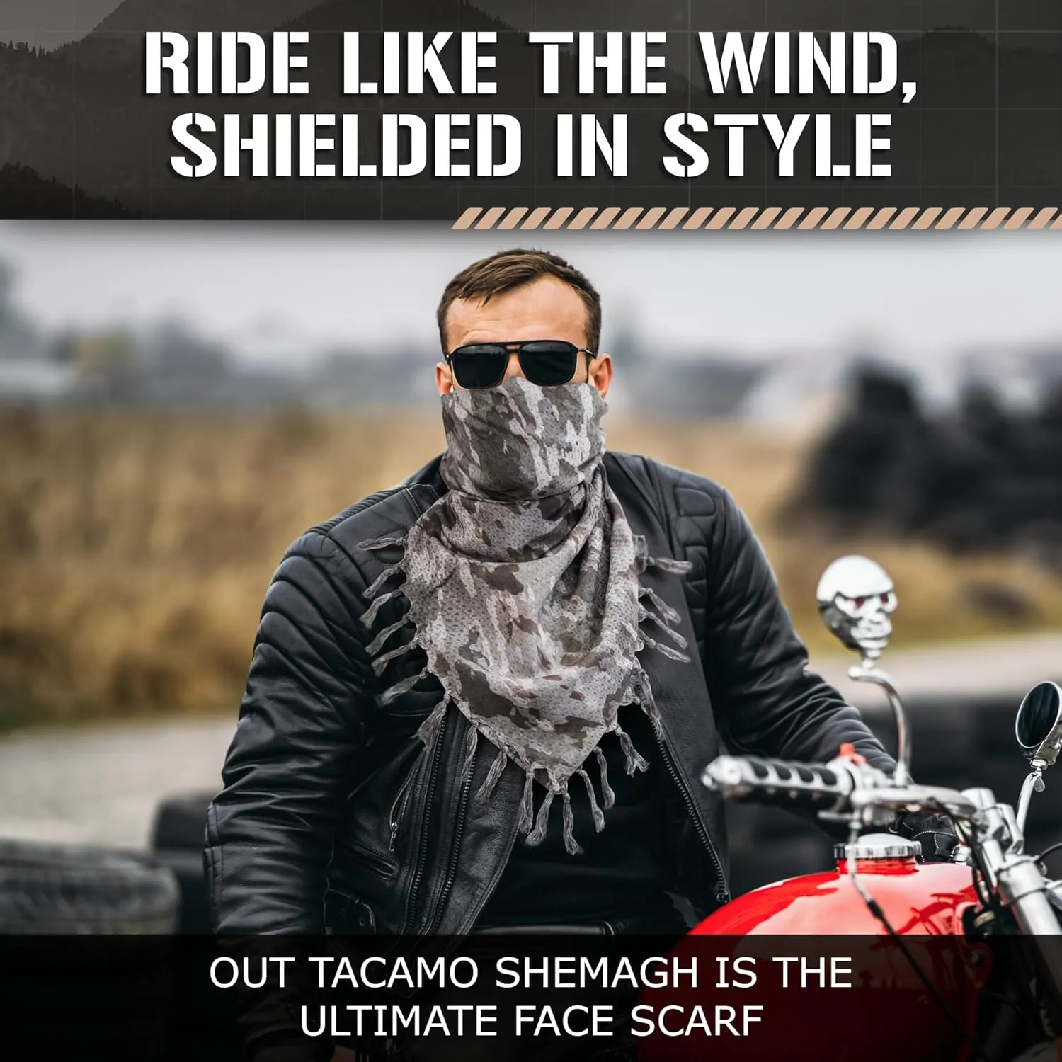 Shemagh Tactical Scarf 44”x44” - Military Rave Keffiyeh Men & Women