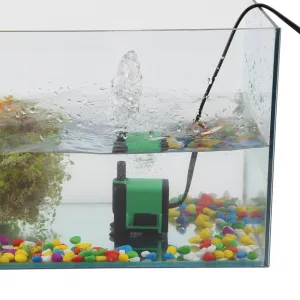 Silent Submersible Pump & Filter for Small Fish Tanks