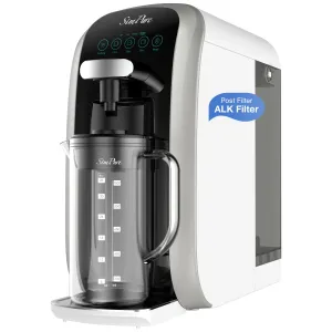 SimPure Y7T-BW-A Countertop Reverse Osmosis Water Filter, NSF/ANSI 58 Certified, 5 Stage RO Water Filtration System with Remineralization pH Balance, Water Purifier with Glass Pitcher, No Installation