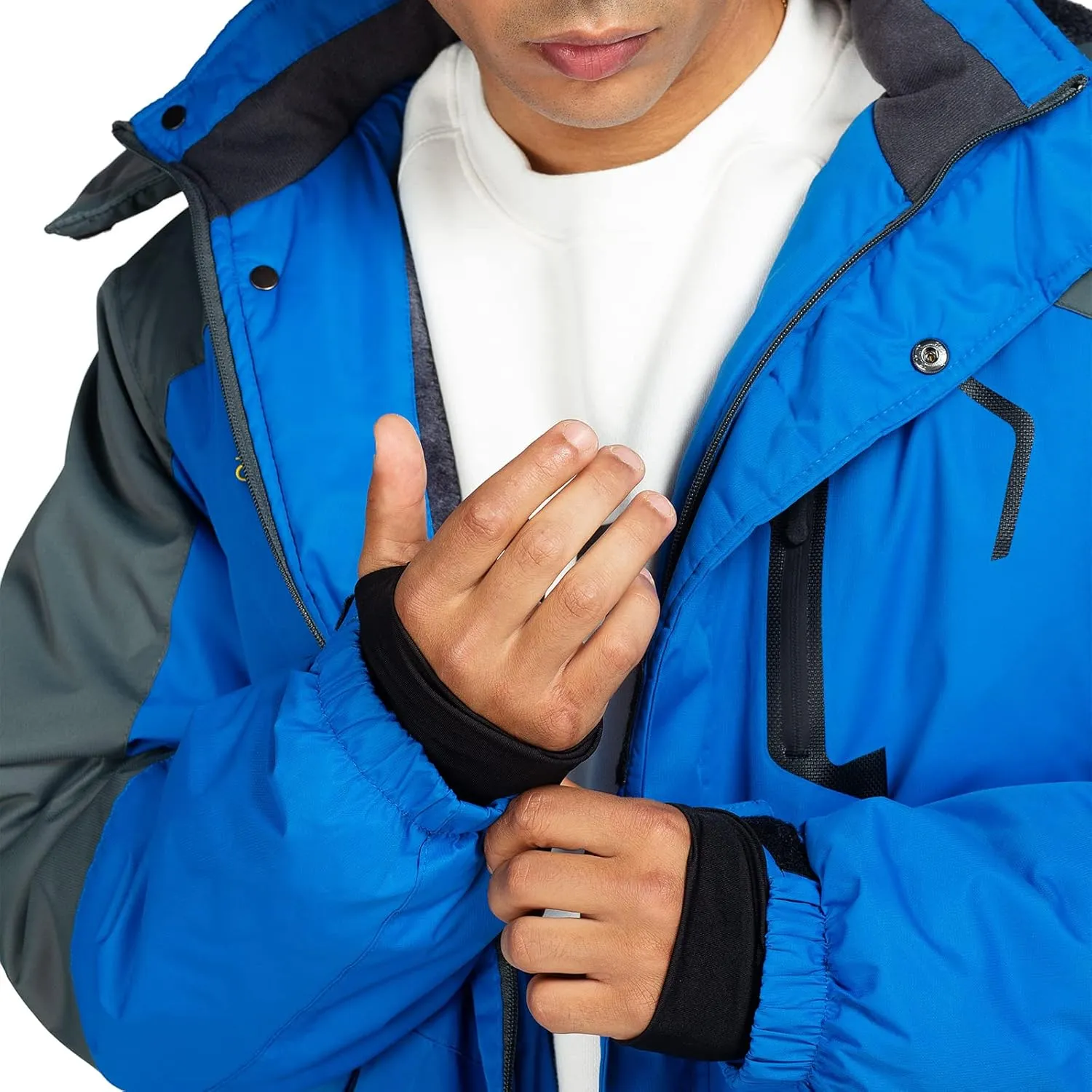 Ski Jacket with Hood for Men Waterproof Snow Winter Coat