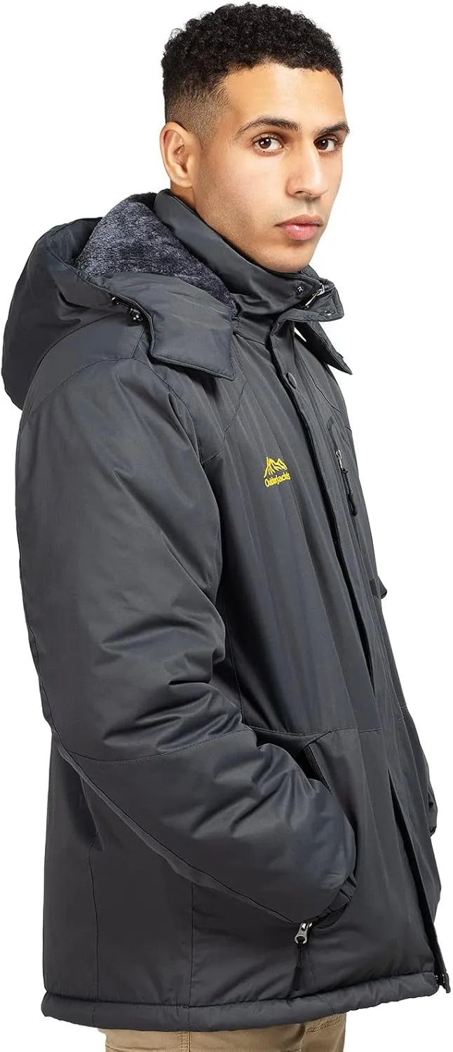 Ski Jacket with Hood for Men Waterproof Snow Winter Coat