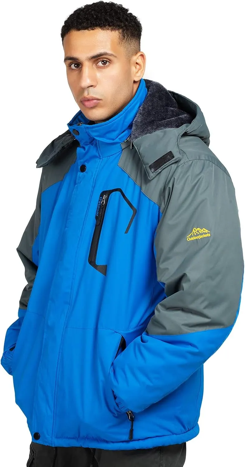 Ski Jacket with Hood for Men Waterproof Snow Winter Coat