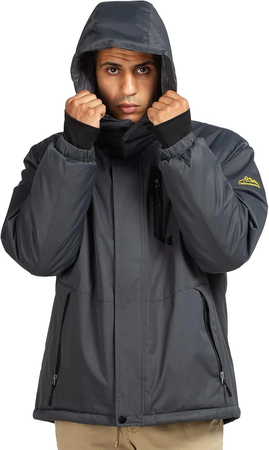 Ski Jacket with Hood for Men Waterproof Snow Winter Coat