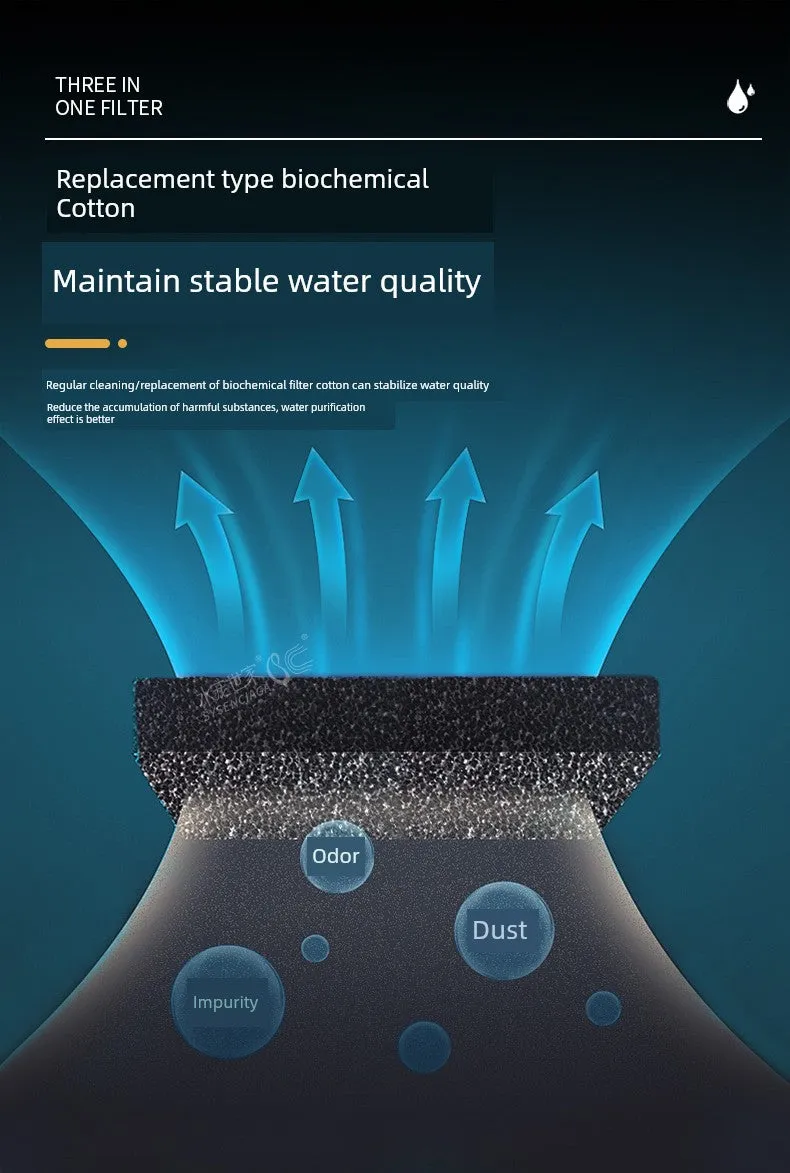 Small Fish Tank Oxygen Pump, Built-in Mute Fish Filter