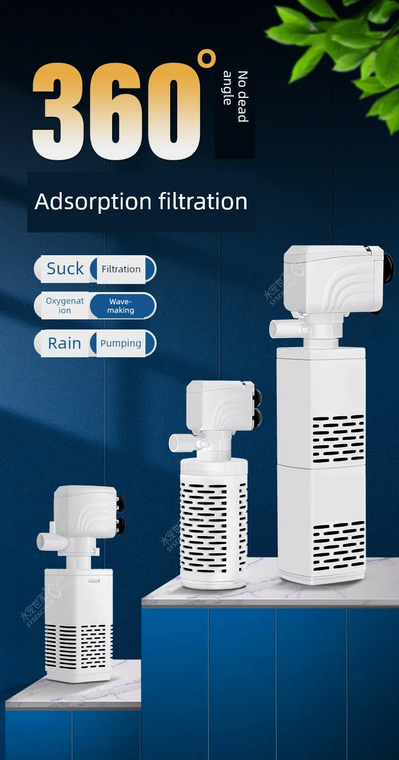 Small Fish Tank Oxygen Pump, Built-in Mute Fish Filter