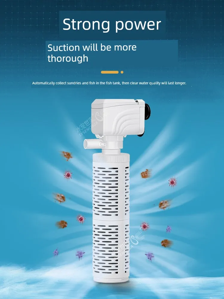 Small Fish Tank Oxygen Pump, Built-in Mute Fish Filter