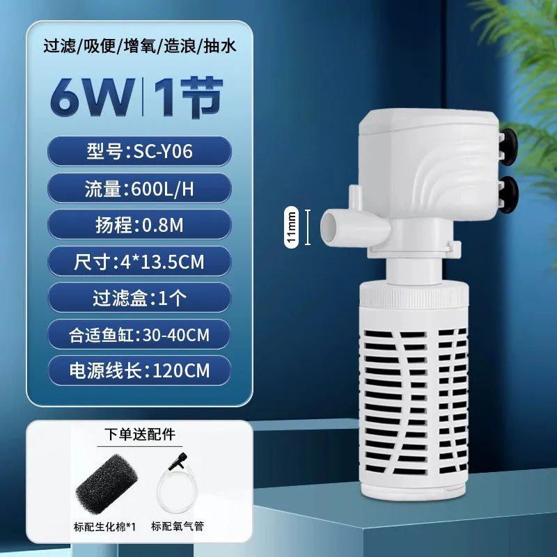 Small Fish Tank Oxygen Pump, Built-in Mute Fish Filter