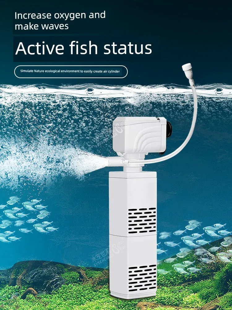 Small Fish Tank Oxygen Pump, Built-in Mute Fish Filter