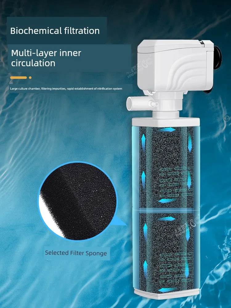 Small Fish Tank Oxygen Pump, Built-in Mute Fish Filter