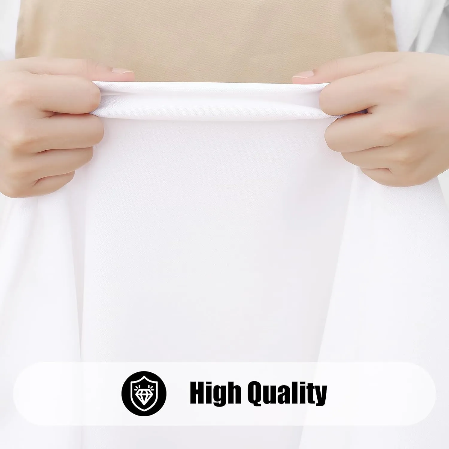 Smiry Rectangle Picnic Table Cloth 2 Pack, Waterproof Elastic Fitted Tablecloths for 6 Foot Tables, Washable Polyester Table Cover for Camping, Indoor and Outdoor (White, 30"x72")