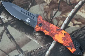 Snake Eye Tactical Survival Style Action Assisted Folding Pocket Knife RED Camo