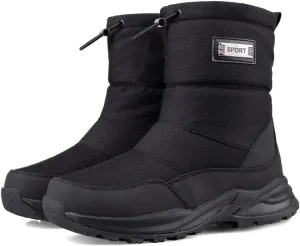 Snow Boots Men Women Waterproof Hiking Boots Winter Boots Warm Lined Hiking Boots Non-Slip Trekking Hiking Boots Side Zip Warm Ankle Boots Men