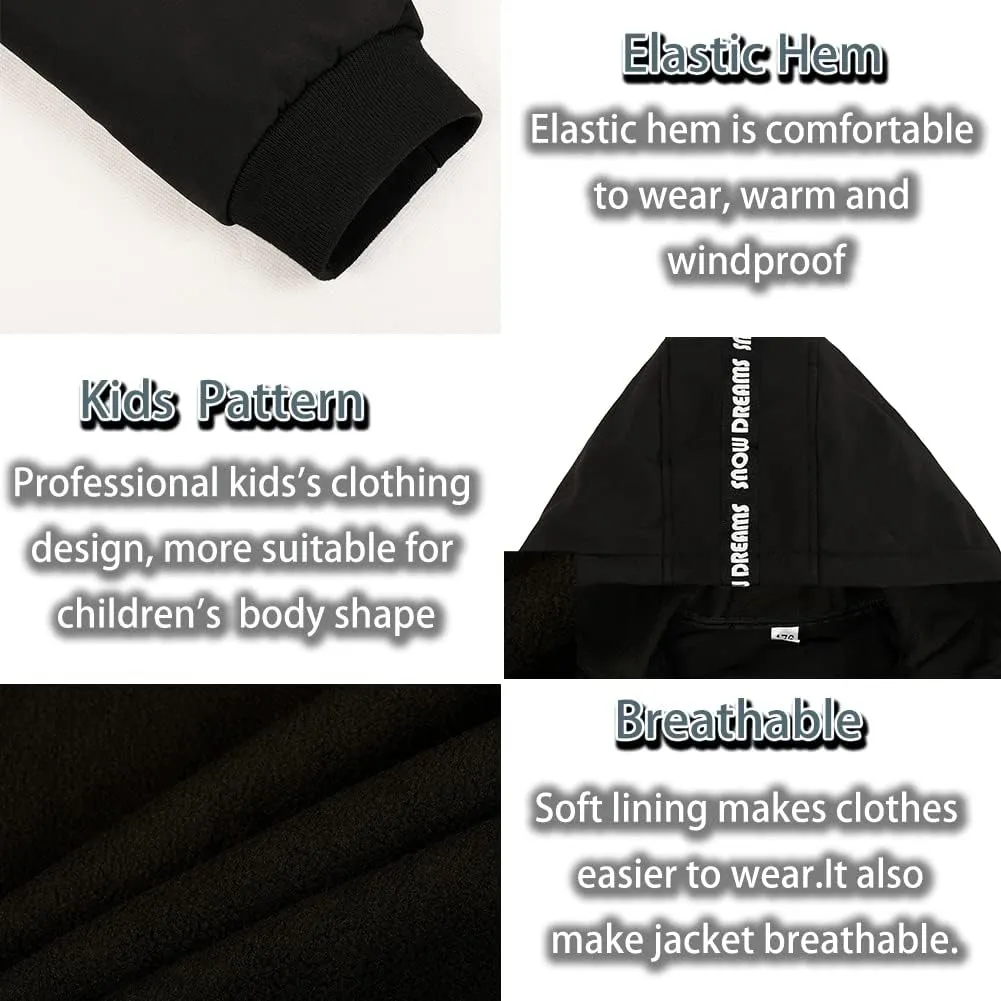 SNOW DREAMS Boys Spring Fall Winter Jacket Boys' Outerwear Jackets & Coats Hooded Waterproof
