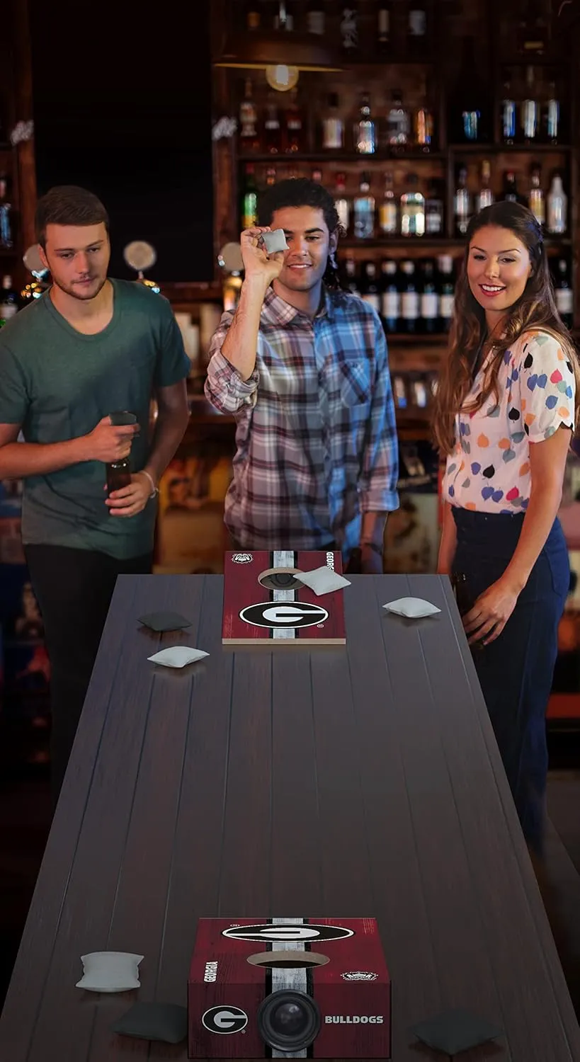 SOAR NCAA Tabletop Cornhole Game and Bluetooth Speaker