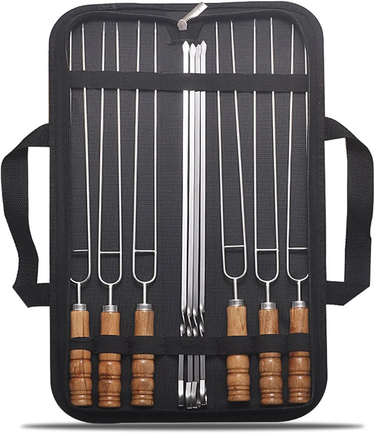 Stainless Steel Camp king Utensil Set & Outdoor Kitchen Gear-10 Piece kware Kit, Grill Accessories, Portable Compact Carry Bag for Travel, Picnics, RVs, Camping, BBQs, Parties