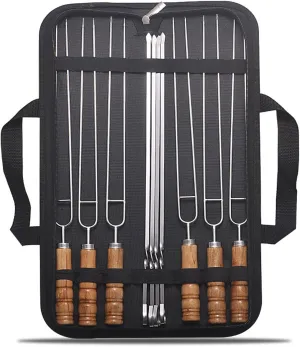 Stainless Steel Camp king Utensil Set & Outdoor Kitchen Gear-10 Piece kware Kit, Grill Accessories, Portable Compact Carry Bag for Travel, Picnics, RVs, Camping, BBQs, Parties