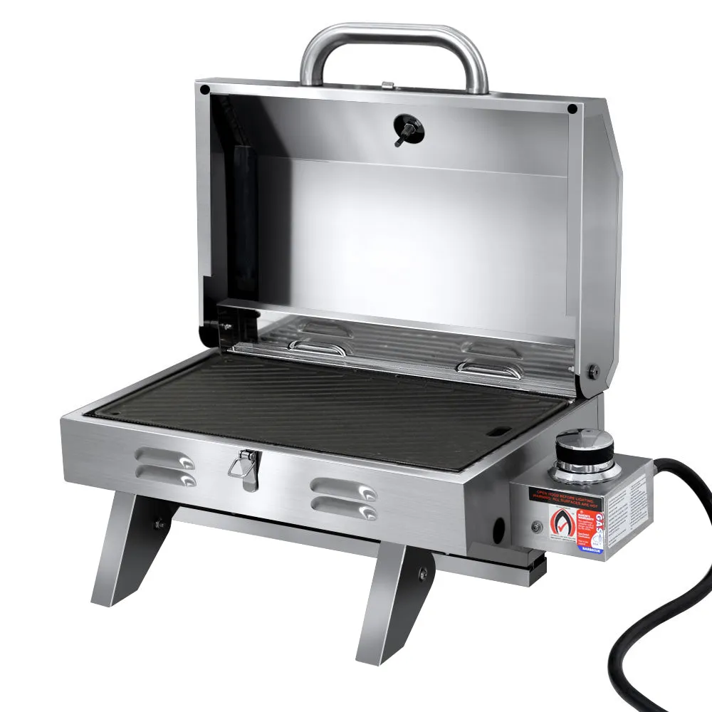Stainless Steel Portable Gas LPG BBQ Single Burner with Grill Plate