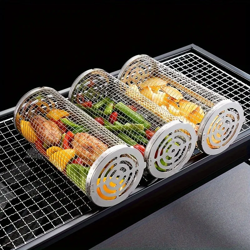 Stainless Steel Rolling Grill Baskets