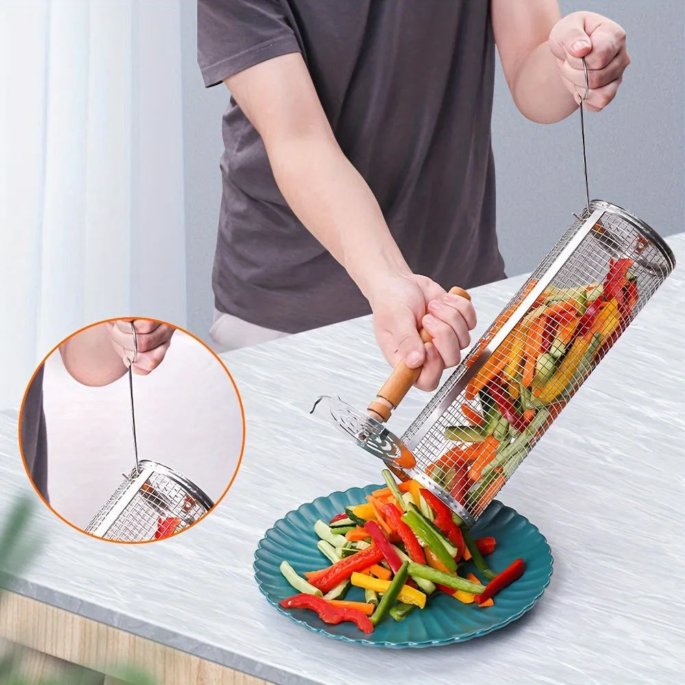 Stainless Steel Rolling Grill Baskets