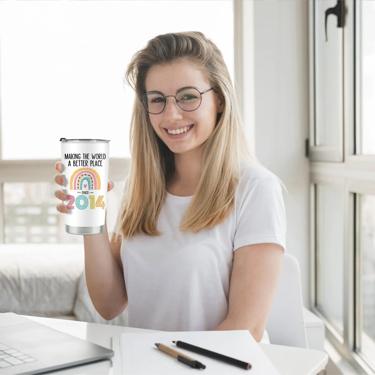 Stainless Steel Vacuum Insulated Tumbler - 20 oz, 11th Birthday Gift Idea for Girls