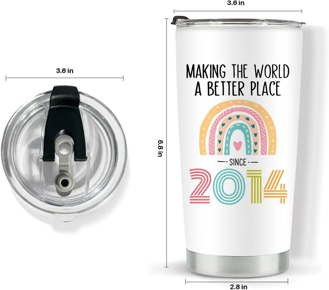 Stainless Steel Vacuum Insulated Tumbler - 20 oz, 11th Birthday Gift Idea for Girls