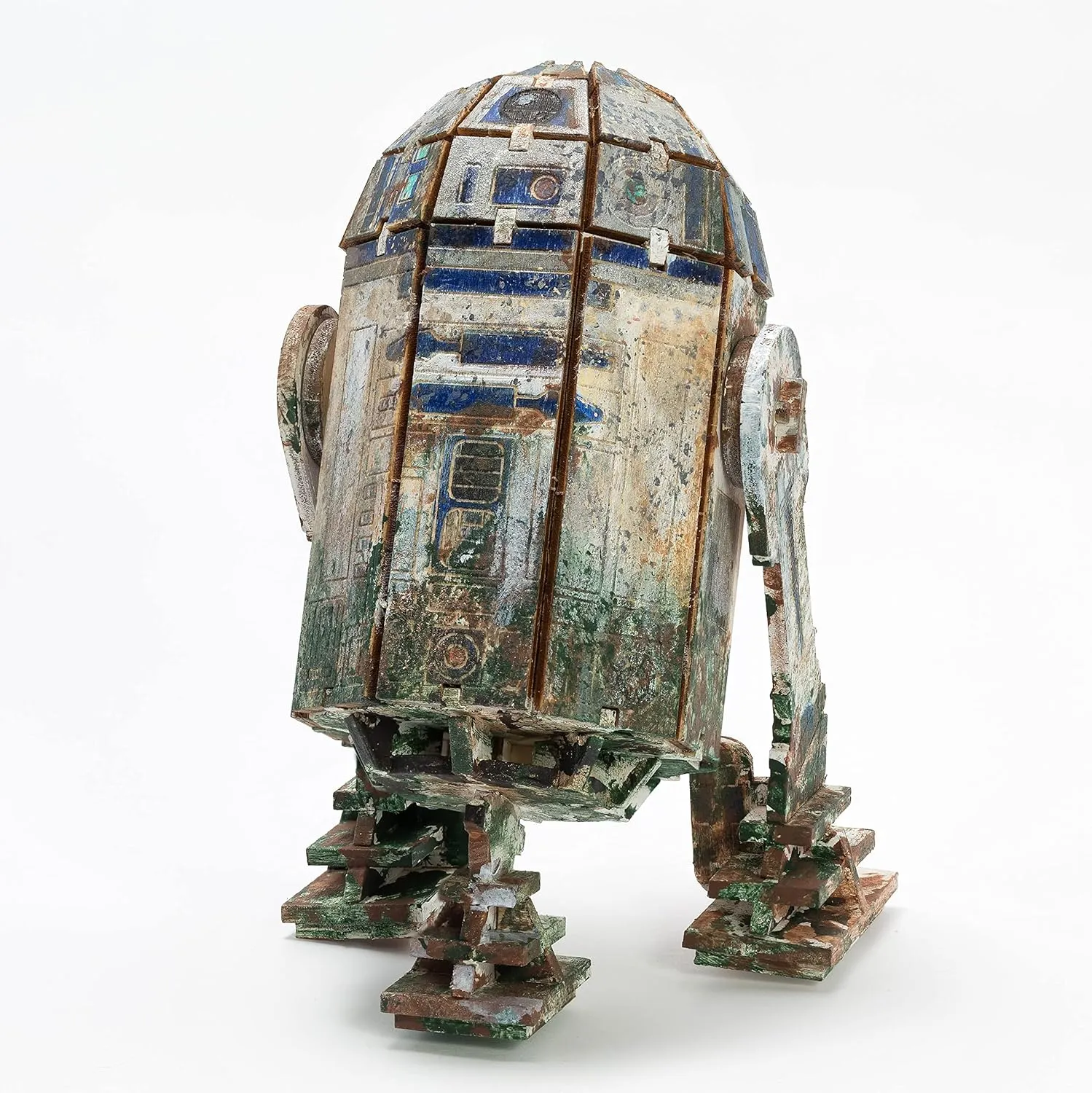 Star Wars R2-D2 3D Wood Puzzle & Model Figure Kit (81 Pcs) - Build & Paint Your Own 3-D Movie Replica R2D2 Droid Toy, No Glue Required - Easter Basket Gift for Kids, Teens, Adults 12 