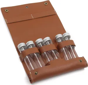 Storage Jars - Folding Seasoning Storage Bag Kit with 6 Spice Bottles, Portable Camping Spice Jar Set, Travel Spice Holder Condiment Containers for Picnic Party BBQ Hiking