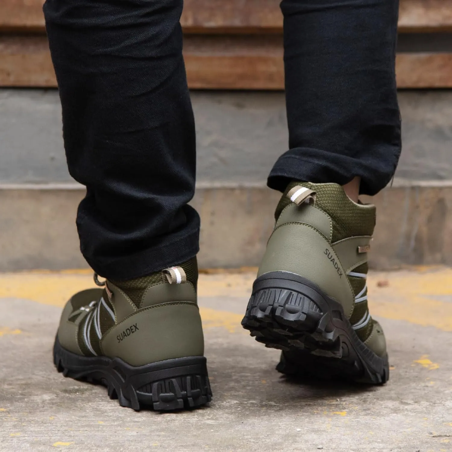 SUADEX Steel Toe Boots for Men Work Safety Indestructible Boots for Women Construction Shoes Composite Toe