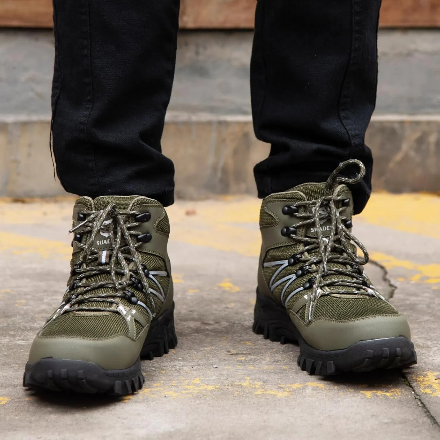 SUADEX Steel Toe Boots for Men Work Safety Indestructible Boots for Women Construction Shoes Composite Toe