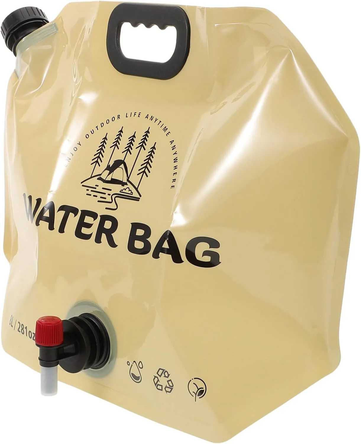 SUPVOX Collapsible Water Container Bag Food Grade Plastic Storage Pouch Portable Camping Water Bladder Emergency Water Jug for Backpacking Camping Picnic
