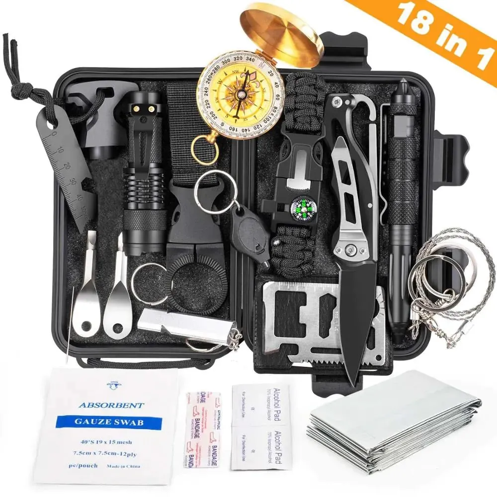Survival Camping Wireless Outdoor Kit 18 in 1 for Gear Trips Limited access