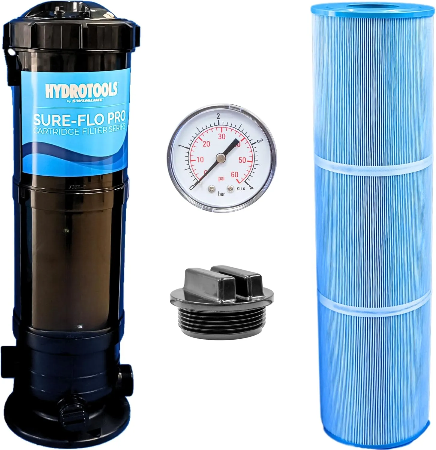 SWIMLINE HYDROTOOLS Above-Ground Pool Cartridge Filter Tank, Sure-Flo 120 Sq Ft w/ Element