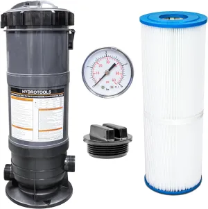 SWIMLINE HYDROTOOLS Above-Ground Pool Cartridge Tank & Replacement Filter Element - 90 Sq. Ft. High-Performance Filtration, Sure-Flo Pro System, Pump or Base Not Included