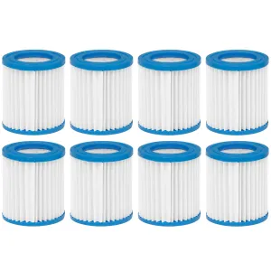 Swimming Pool Filter Cartridge, Use for DL18 & DL21, Pack of 8 - DL122