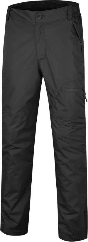 SWISSWELL Mens Hiking Golf Rain Pants Waterproof Lightweight Breathable Pants with Pockets for Work Fishing