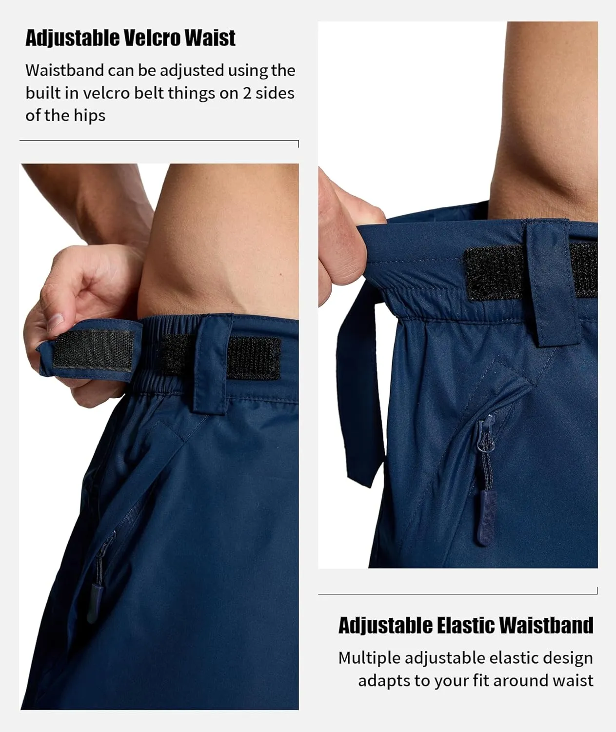 SWISSWELL Mens Hiking Golf Rain Pants Waterproof Lightweight Breathable Pants with Pockets for Work Fishing