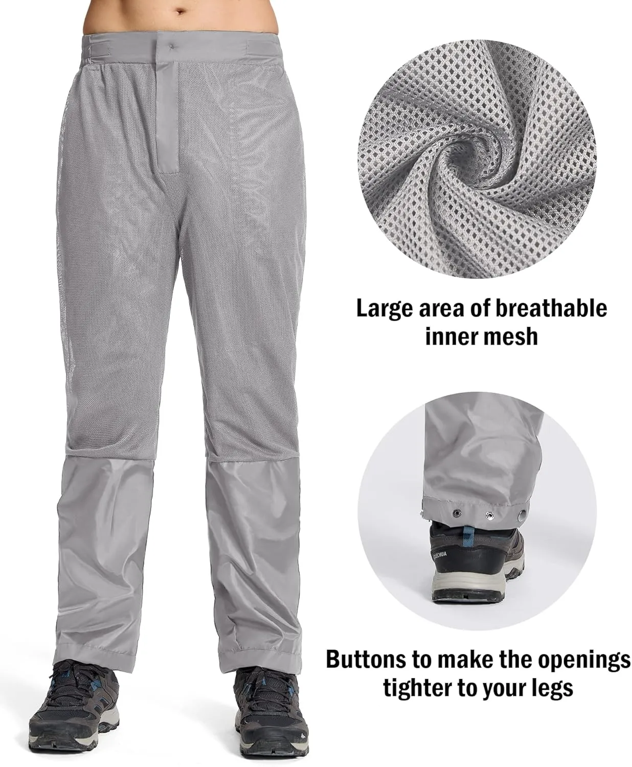 SWISSWELL Mens Hiking Golf Rain Pants Waterproof Lightweight Breathable Pants with Pockets for Work Fishing