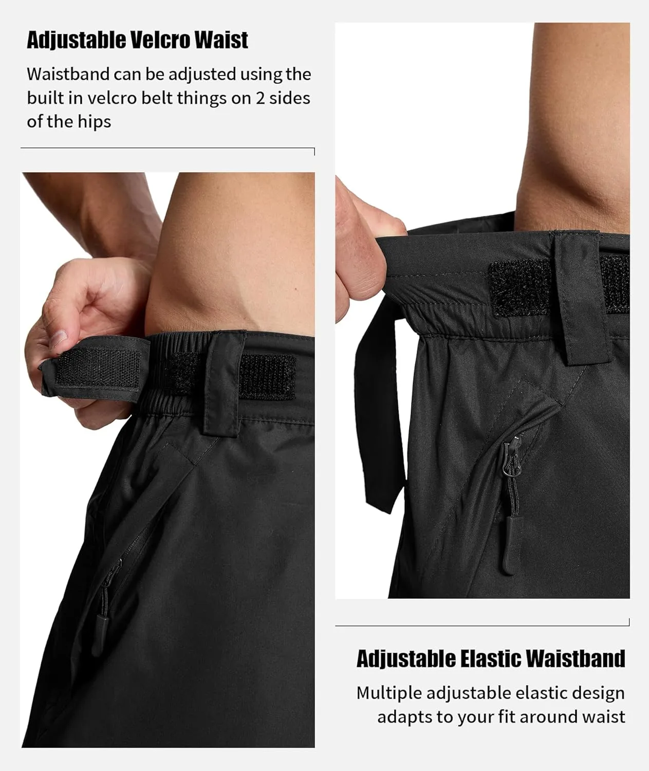 SWISSWELL Mens Hiking Golf Rain Pants Waterproof Lightweight Breathable Pants with Pockets for Work Fishing