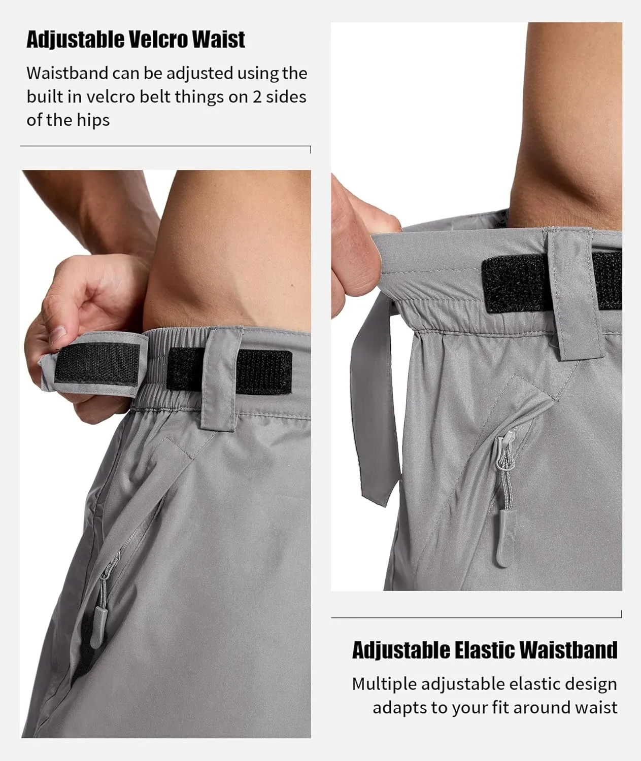 SWISSWELL Mens Hiking Golf Rain Pants Waterproof Lightweight Breathable Pants with Pockets for Work Fishing