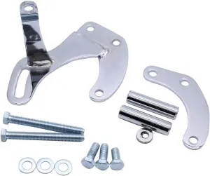 SWP Power Steering Pump Bracket Chrome Compatible for SBC SB Chevy 283 305 327 350 383 400 With Short Water Pump