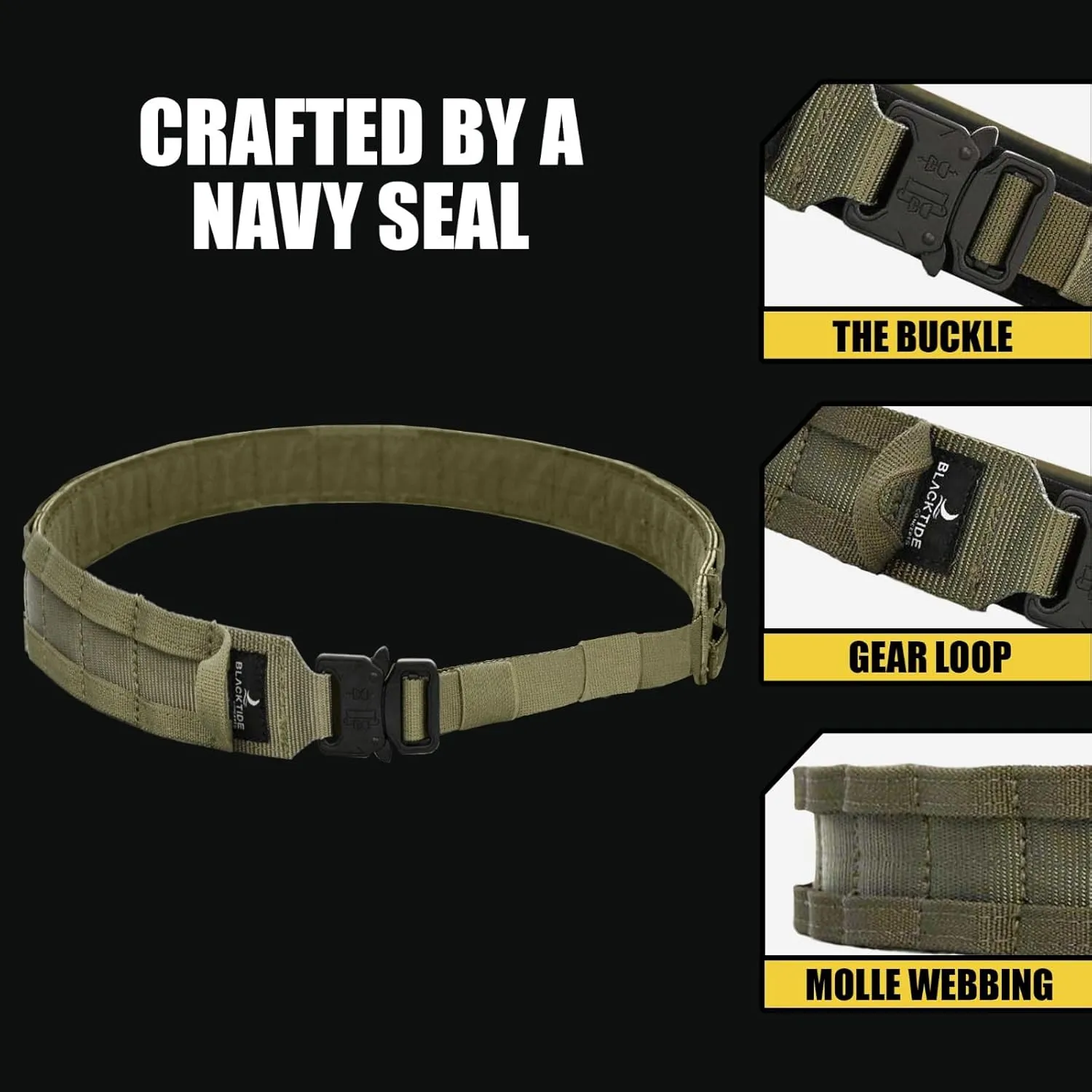 TACTICAL BATTLE BELT | Navy SEAL Designed, Tested & Guaranteed| Tactical & MOLLE Gear