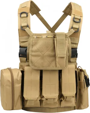 Tactical Vest Survival Training Hunting Vest Outdoor Safety Protection Available Cosplay Adjustable 2WAY