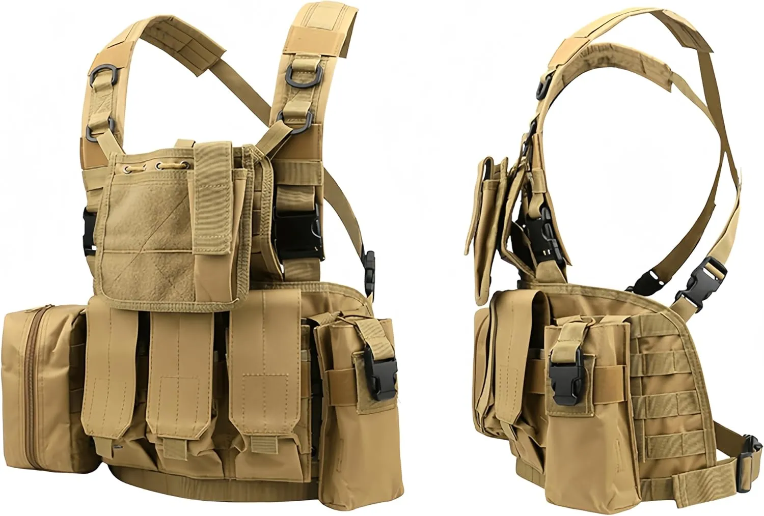 Tactical Vest Survival Training Hunting Vest Outdoor Safety Protection Available Cosplay Adjustable 2WAY
