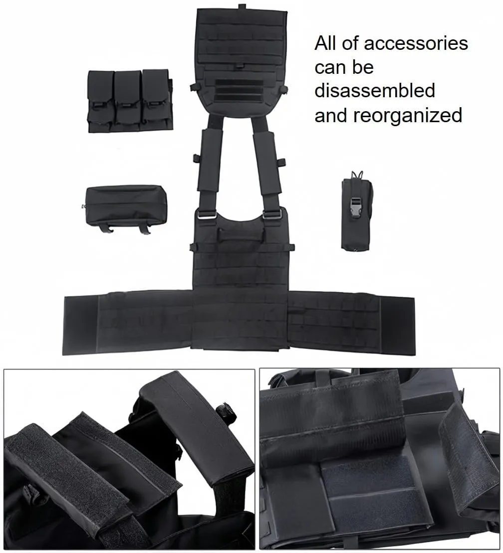 Tactical Vest Survival Vest Adjustable Outdoor Safety Protection Hunting Vest Available for Tactical Vest Cosplay
