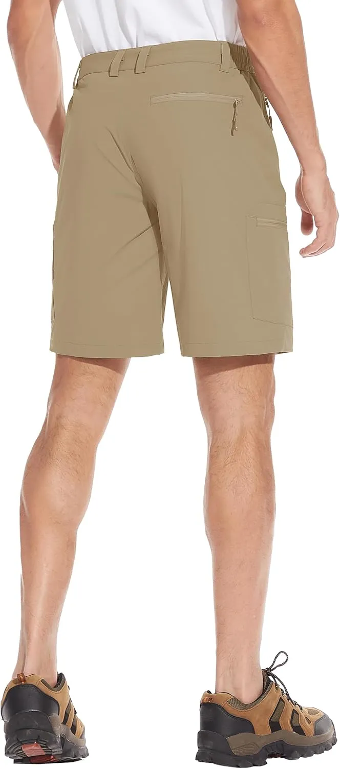 TACVASEN Men's Hiking Cargo Shorts Lightweight Quick Dry Water Resistant Stretch Golf Shorts for Outdoor Fishing Travel