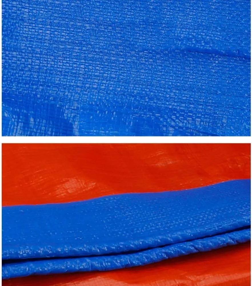 Tarpaulin Waterproof Heavy Duty Protect Materials from Moisture and Dust Lightweight Metal Eyelet Easy to Carry Outdoor Open Air Yard, 21 Sizes (Color : Blue, Size : 6x10m)