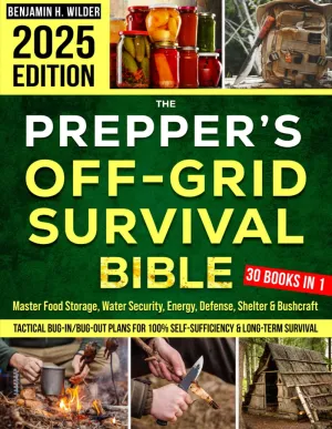 The Prepper’s Off-Grid Survival Bible: Master Food Storage, Water Security, Energy, Defense, Shelter & Bushcraft | Tactical Bug-In/Bug-Out Plans for 100% Self-Sufficiency & Long-Term Survival Paperback – May 22, 2025