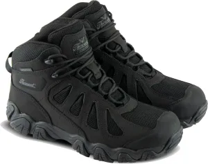 Thorogood Crosstrex Mid Waterproof Hiking Boots for Men - Premium Black Leather and Mesh with Comfort Insole and Traction Outsole; ASTM Rated for BBP and EH Protection