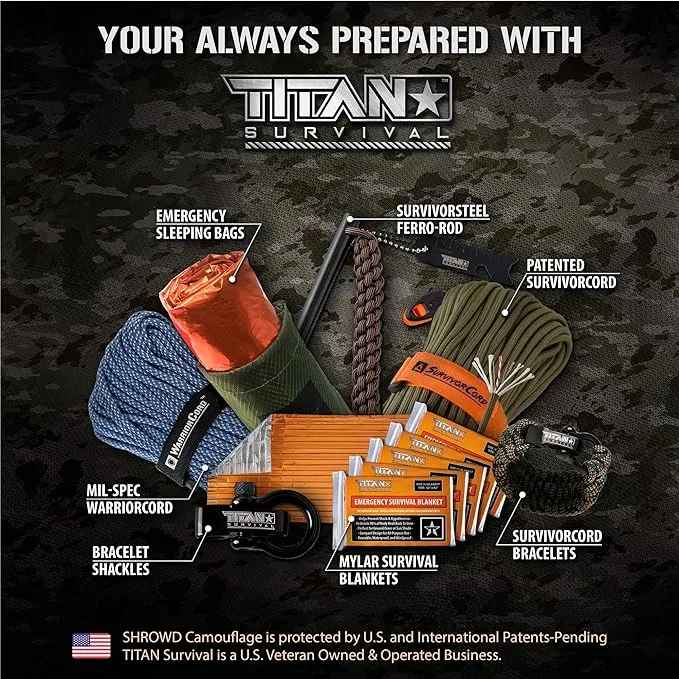 TITAN Survival Emergency Mylar Army Green Survival Blankets, Two-Sided, 5-Pack (Olive-DRAB)